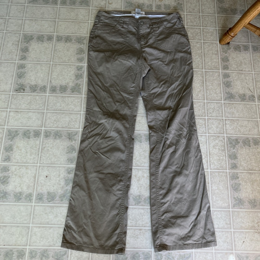 Tan Wide Leg Cotton London Jean Pants Sz 8 Christie Fit Academia Loose Capsule